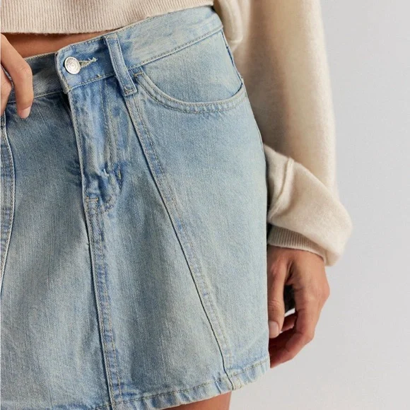 We The Free Hometown Classic Denim Mini Skirt Women Size 27 - Picture 7 of 10